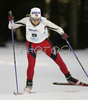 Second placed Marthe Kristoffersen of Norway skiing in Women 5km freestyle race of Junior Nordic skiing World Championships in Tarvisio, Italy. Women 5km freestyle race of Junior Nordic skiing World Championships in Tarvisio, Italy was held on 14th of March 2007 in Fusine, Italy. Due warm weather and lack of snow, cross country skiing races of Junior Nordic skiing World Championships 2007 were moved from Tarvisio, Italy to Fusine, Italy.
