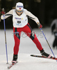 Second placed Marthe Kristoffersen of Norway skiing in Women 5km freestyle race of Junior Nordic skiing World Championships in Tarvisio, Italy. Women 5km freestyle race of Junior Nordic skiing World Championships in Tarvisio, Italy was held on 14th of March 2007 in Fusine, Italy. Due warm weather and lack of snow, cross country skiing races of Junior Nordic skiing World Championships 2007 were moved from Tarvisio, Italy to Fusine, Italy.
