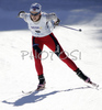 Second placed Marthe Kristoffersen of Norway skiing in Women 5km freestyle race of Junior Nordic skiing World Championships in Tarvisio, Italy. Women 5km freestyle race of Junior Nordic skiing World Championships in Tarvisio, Italy was held on 14th of March 2007 in Fusine, Italy. Due warm weather and lack of snow, cross country skiing races of Junior Nordic skiing World Championships 2007 were moved from Tarvisio, Italy to Fusine, Italy.
