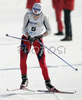 Marthe Kristoffersen of Norway skiing in Women 5+5km pursuit race of Junior Nordic skiing World Championships in Tarvisio, Italy. Women 5+5km pursuit race of Junior Nordic skiing World Championships in Tarvisio, Italy was held on 16th of March 2007 in Fusine, Italy. Due warm weather and lack of snow, cross country skiing races of Junior Nordic skiing World Championships 2007 were moved from Tarvisio, Italy to Fusine, Italy.
