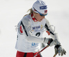Therese Johaug of Norway skiing in Women 5+5km pursuit race of Junior Nordic skiing World Championships in Tarvisio, Italy. Women 5+5km pursuit race of Junior Nordic skiing World Championships in Tarvisio, Italy was held on 16th of March 2007 in Fusine, Italy. Due warm weather and lack of snow, cross country skiing races of Junior Nordic skiing World Championships 2007 were moved from Tarvisio, Italy to Fusine, Italy.
