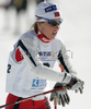 Therese Johaug of Norway skiing in Women 5+5km pursuit race of Junior Nordic skiing World Championships in Tarvisio, Italy. Women 5+5km pursuit race of Junior Nordic skiing World Championships in Tarvisio, Italy was held on 16th of March 2007 in Fusine, Italy. Due warm weather and lack of snow, cross country skiing races of Junior Nordic skiing World Championships 2007 were moved from Tarvisio, Italy to Fusine, Italy.
