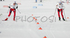 Second placed Marte Monrad-Hansen of Norway (L) and third placed Therese Johaug of Norway (R) sprinting for silver in Women 5+5km pursuit race of Junior Nordic skiing World Championships in Tarvisio, Italy. Women 5+5km pursuit race of Junior Nordic skiing World Championships in Tarvisio, Italy was held on 16th of March 2007 in Fusine, Italy. Due warm weather and lack of snow, cross country skiing races of Junior Nordic skiing World Championships 2007 were moved from Tarvisio, Italy to Fusine, Italy.