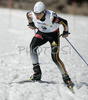 Eric Frenzel of Germany skiing in Nordic combined relay race of Junior Nordic skiing World Championships in Tarvisio, Italy. Nordic combined relay race of Junior Nordic skiing World Championships in Tarvisio, Italy was held on 16th of March 2007 in Fusine, Italy. Due warm weather and lack of snow, cross country skiing races of Junior Nordic skiing World Championships 2007 were moved from Tarvisio, Italy to Fusine, Italy.
