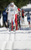 Fredrik Karlsson of Sweden skiing in Men 15+15km pursuit race of Under23 Nordic skiing World Championships in Tarvisio, Italy. Men 15+15km pursuit race of Junior Nordic skiing World Championships in Tarvisio, Italy was held on 17th of March 2007 in Fusine, Italy. Due warm weather and lack of snow, cross country skiing races of Junior Nordic skiing World Championships 2007 were moved from Tarvisio, Italy to Fusine, Italy.

