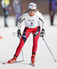 Marte Monrad-Hansen of Norway skiing in Women 4x3.3km relay race of Junior Nordic skiing World Championships in Tarvisio, Italy. Women 4x3.3km relay race of Junior Nordic skiing World Championships in Tarvisio, Italy was held on 18th of March 2007 in Fusine, Italy. Due warm weather and lack of snow, cross country skiing races of Junior Nordic skiing World Championships 2007 were moved from Tarvisio, Italy to Fusine, Italy.
