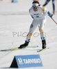 Charlotte Kalla of Sweden skiing in Women 4x3.3km relay race of Junior Nordic skiing World Championships in Tarvisio, Italy. Women 4x3.3km relay race of Junior Nordic skiing World Championships in Tarvisio, Italy was held on 18th of March 2007 in Fusine, Italy. Due warm weather and lack of snow, cross country skiing races of Junior Nordic skiing World Championships 2007 were moved from Tarvisio, Italy to Fusine, Italy.
