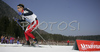 Eirik Saeves of Norway skiing in Men 4x5km relay race of Junior Nordic skiing World Championships in Tarvisio, Italy. Men 4x5km relay race of Junior Nordic skiing World Championships in Tarvisio, Italy was held on 18th of March 2007 in Fusine, Italy. Due warm weather and lack of snow, cross country skiing races of Junior Nordic skiing World Championships 2007 were moved from Tarvisio, Italy to Fusine, Italy.
