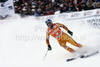 Manuel Osborne-Paradis of Canada reacts after crossing the finish line in the mens alpine ski World Cup Downhill race in Val Gardena, Italy, Saturday, December 19, 2009.
