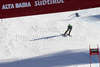 Ted Ligety of United States crosses the finish line during the mens alpine ski World Cup Giant Slalom race in Alta Badia, Italy, Sunday, December 20, 2009.
