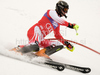 Reinfried Herbst (AUT) attacks a control gate whilst competing in the first run of the Audi FIS Alpine Skiing World Cup  Slalom race.
