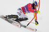Fritz Dopfer (GER) attacks a control gate whilst competing in the first run of the Audi FIS Alpine Skiing World Cup  Slalom race.
