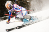 Anthony Obert (FRA) attacks a control gate whilst competing in the 2nd run of the Audi FIS Alpine Skiing World Cup  Slalom race. The race was won by Reinfied Herbst (AUT)  Mandatory credit: Mitchell Gunn - Sportsphotographers.eu
