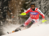 Reinfried Herbst (AUT) attacks a control gate whilst competing in the 2nd run of the Audi FIS Alpine Skiing World Cup  Slalom race. The race was won by Reinfied Herbst (AUT)  Mandatory credit: Mitchell Gunn - Sportsphotographers.eu
