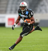 Talib Wise (SWARCO Raiders Tirol, WR, #4) during quarterfinal match of European Football League between Swarco Raiders Tirol, Innsbruck, Austria, and Helsinki Roosters, Finland. Quarterfinal match of European Football League between Swarco Raiders Tirol and Helsinki Roosters was played on Saturday, 25th of May 2013 in Innsbruck, Austria.
