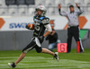 Julian Ebner (SWARCO Raiders Tirol, WR, #85) during quarterfinal match of European Football League between Swarco Raiders Tirol, Innsbruck, Austria, and Helsinki Roosters, Finland. Quarterfinal match of European Football League between Swarco Raiders Tirol and Helsinki Roosters was played on Saturday, 25th of May 2013 in Innsbruck, Austria.
