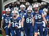 Team Finland during the American Football European Championship 2014 group A game between Finland and Sweden at the NV Arena, St. Poelten, Austria on 2014/06/01.
