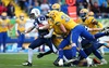 Veikka Lehtonen, (Team Finland, RB, #12) during the American Football European Championship 2014 group A game between Finland and Sweden at the NV Arena, St. Poelten, Austria on 2014/06/01.

