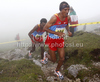 Teklay Weldemariam (R) and his teammate Samson Gashazghi of Eritrea (L) during 26th World mountain running championships. World mountain running championships was held in Kamnik and Velika Planina, Slovenia, on 5th of September 2010.
