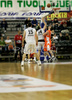 Players of KK Partizan Igokea and KK Hemofarm Stada during finals match of Basketball NLB League final four between Partizan Beograd, Serbia and Hemofarm Stada, Vrsac, Serbia. Match between Hemofarm Stada and Partizan Begrad was played on 26th of April 2008 in Tivoli Arena in Ljubljana, Slovenia. Match was won by Partizan, who defeated Hemofarm with 69:51.
