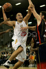 Marko Milic (no.12) of Union Olimpija attacking during match of Basketball Euroleague between Union Olimpija, Ljubljana, Slovenia and Tau Ceramica, Vitoria, Spain. Match between Union Olimpija and Tau Ceramica was played on 30th of October 2008 in Tivoli Arena in Ljubljana, Slovenia.
