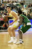Emir Preldzic (no.55) of Fenerbahce Ulker (L) and Franklin Robinson (no.14) of Union Olimpija (R) during match of Basketball Euroleague between Union Olimpija, Ljubljana, Slovenia and Fenerbahce Ulker, Turkey. Match between Union Olimpija and Fenerbahce Ulker was played on 8th of January 2009 in Tivoli Arena in Ljubljana, Slovenia.
