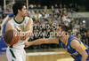Saso Ozbolt (no.31) of Union Olimpija (L) and Andrew Wisniewski (no.7) of Maccabi Electra (R) during match of Basketball Euroleague between Union Olimpija, Ljubljana, Slovenia and Maccabi Electra, Tel Aviv, Israel. Match between Union Olimpija and Maccabi Electra was played on 3rd of December 2009 in Tivoli Arena in Ljubljana, Slovenia.

