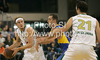 Matt Walsh (no.44) of Union Olimpija (L) and Chuck Eidson (no.13) of Maccabi Electra (R) during match of Basketball Euroleague between Union Olimpija, Ljubljana, Slovenia and Maccabi Electra, Tel Aviv, Israel. Match between Union Olimpija and Maccabi Electra was played on 3rd of December 2009 in Tivoli Arena in Ljubljana, Slovenia.
