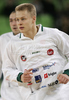 Sasu Salin (no.10) of Union Olimpija warming up before Euroleague basketball match of 7th round between Union Olimpija and Armani jeans Milano. Match between Union Olimpija, Ljubljana, Slovenia, and Armani jeans Milano, Italy, was played in Stozice arena in Ljubljana, Slovenia, on Thursday, 2nd of December 2010.
