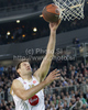 Goran Jagodnik (no.12) of Union Olimpija during Euroleague basketball match of 7th round between Union Olimpija and Armani jeans Milano. Match between Union Olimpija, Ljubljana, Slovenia, and Armani jeans Milano, Italy, was played in Stozice arena in Ljubljana, Slovenia, on Thursday, 2nd of December 2010.
