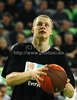 Sasu Salin (no.13) of Union Olimpija warming up before match of 7th round of Turkish Airlines Basketball Euroleague between Union Olimpija, Ljubljana, Slovenia and Montepaschi Siena, Italy. Match of Turkish Airlines Basketball Euroleague between Union Olimpija and Montepaschi Siena was played in Stozice Arena, Ljubljana, Slovenia, on Thursday, 1st of December 2011.
