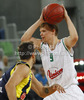 Teemu Rannikko (no.9) of Union Olimpija (R) and Baris Ermis (no.9) of Fenerbahce Ulker (L) during Turkish Airlines Euroleague basketball match of second round between Union Olimpija, Ljubljana, Slovenia and Fenerbahce Ulker, Istanbul, Turkey. Match between Union Olimpija and Fenerbahce Ulker was played in in Stozice Arena in Ljubljana, Slovenia, on Friday, 19th of October 2012.
