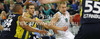 Sasu Salin (no.10) of Union Olimpija during Turkish Airlines Euroleague basketball match of second round between Union Olimpija, Ljubljana, Slovenia and Fenerbahce Ulker, Istanbul, Turkey. Match between Union Olimpija and Fenerbahce Ulker was played in in Stozice Arena in Ljubljana, Slovenia, on Friday, 19th of October 2012.
