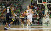 Sasu Salin (no.10) of Union Olimpija leading his team during Turkish Airlines Euroleague basketball match of second round between Union Olimpija, Ljubljana, Slovenia and Fenerbahce Ulker, Istanbul, Turkey. Match between Union Olimpija and Fenerbahce Ulker was played in in Stozice Arena in Ljubljana, Slovenia, on Friday, 19th of October 2012.
