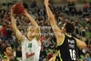 Sasu Salin (no.10) of Union Olimpija during Turkish Airlines Euroleague basketball match of fifth round between Union Olimpija, Ljubljana, Slovenia and Real Madrid, Spain. Match between Union Olimpija and Real Madrid was played in in Stozice Arena in Ljubljana, Slovenia, on Friday, 9th of November 2012.
