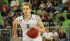 Jaka Blazic (no.8) of Union Olimpija during Turkish Airlines Euroleague basketball match of fifth round between Union Olimpija, Ljubljana, Slovenia and Real Madrid, Spain. Match between Union Olimpija and Real Madrid was played in in Stozice Arena in Ljubljana, Slovenia, on Friday, 9th of November 2012.
