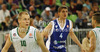 Sasu Salin (no.10) of Union Olimpija in defense during Turkish Airlines Euroleague basketball match of sixth round between Union Olimpija, Ljubljana, Slovenia and Mapooro Cantu, Italy. Match between Union Olimpija and Mapooro Cantu was played in in Stozice Arena in Ljubljana, Slovenia, on Thursday, 15th of November 2012.
