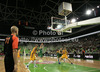 Aron Baynes (no.12) of Union Olimpija shooting free throws during Turkish Airlines Euroleague basketball match of sixth round between Union Olimpija, Ljubljana, Slovenia and BC Khimki Moscow, Russia. Match between Union Olimpija and BC Khimki Moscow was played in in Stozice Arena in Ljubljana, Slovenia, on Friday, 7th of December 2012.
