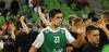 Emir Sulejmanovic (no.22) of Union Olimpija before start of Turkish Airlines Euroleague basketball match of sixth round between Union Olimpija, Ljubljana, Slovenia and BC Khimki Moscow, Russia. Match between Union Olimpija and BC Khimki Moscow was played in in Stozice Arena in Ljubljana, Slovenia, on Friday, 7th of December 2012.

