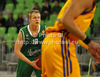 Sasu Salin (no.10) of Union Olimpija during Turkish Airlines Euroleague basketball match of sixth round between Union Olimpija, Ljubljana, Slovenia and BC Khimki Moscow, Russia. Match between Union Olimpija and BC Khimki Moscow was played in in Stozice Arena in Ljubljana, Slovenia, on Friday, 7th of December 2012.
