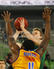 Teemu Rannikko (no.9) of Union Olimpija during Turkish Airlines Euroleague basketball match of sixth round between Union Olimpija, Ljubljana, Slovenia and BC Khimki Moscow, Russia. Match between Union Olimpija and BC Khimki Moscow was played in in Stozice Arena in Ljubljana, Slovenia, on Friday, 7th of December 2012.
