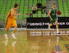Teemu Rannikko (no.9) of Union Olimpija during Turkish Airlines Euroleague basketball match of sixth round between Union Olimpija, Ljubljana, Slovenia and BC Khimki Moscow, Russia. Match between Union Olimpija and BC Khimki Moscow was played in in Stozice Arena in Ljubljana, Slovenia, on Friday, 7th of December 2012.
