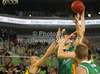 Drazen Bubnic (no.14) of Union Olimpija trying to score during Turkish Airlines Euroleague basketball match of sixth round between Union Olimpija, Ljubljana, Slovenia and BC Khimki Moscow, Russia. Match between Union Olimpija and BC Khimki Moscow was played in in Stozice Arena in Ljubljana, Slovenia, on Friday, 7th of December 2012.
