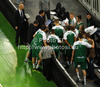 Players of Union Olimpija during Turkish Airlines Euroleague basketball match of sixth round between Union Olimpija, Ljubljana, Slovenia and BC Khimki Moscow, Russia. Match between Union Olimpija and BC Khimki Moscow was played in in Stozice Arena in Ljubljana, Slovenia, on Friday, 7th of December 2012.
