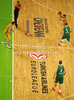 Dimitriy Khvostov (no.13) of BC Khimki Moscow (back) and Luka Rupnik (no.5) of Union Olimpija  during Turkish Airlines Euroleague basketball match of sixth round between Union Olimpija, Ljubljana, Slovenia and BC Khimki Moscow, Russia. Match between Union Olimpija and BC Khimki Moscow was played in in Stozice Arena in Ljubljana, Slovenia, on Friday, 7th of December 2012.
