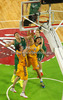 Vitaly Fridzon (no.7) of BC Khimki Moscow trying to score during Turkish Airlines Euroleague basketball match of sixth round between Union Olimpija, Ljubljana, Slovenia and BC Khimki Moscow, Russia. Match between Union Olimpija and BC Khimki Moscow was played in in Stozice Arena in Ljubljana, Slovenia, on Friday, 7th of December 2012.
