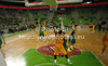 James Augustine (no.5) of BC Khimki Moscow (back) and Dino Muric (no.11) of Union Olimpija (front)  during Turkish Airlines Euroleague basketball match of sixth round between Union Olimpija, Ljubljana, Slovenia and BC Khimki Moscow, Russia. Match between Union Olimpija and BC Khimki Moscow was played in in Stozice Arena in Ljubljana, Slovenia, on Friday, 7th of December 2012.
