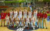 Team of Turkey before start of FIBA European basketball championships 2013 match between Finland and Turkey. Match between Finland and Turkey was played on Wednesday, 4th of September 2013 in Bonifika arena in Koper, Slovenia.

