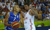 Shawn Huff (no.7) of Finland (L) and Hidayet Turkoglu (no.15) of Turkey (R) during FIBA European basketball championships 2013 match between Finland and Turkey. Match between Finland and Turkey was played on Wednesday, 4th of September 2013 in Bonifika arena in Koper, Slovenia.
