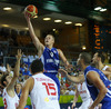 Sasu Salin (no.9) of Finland during FIBA European basketball championships 2013 match between Finland and Turkey. Match between Finland and Turkey was played on Wednesday, 4th of September 2013 in Bonifika arena in Koper, Slovenia.
